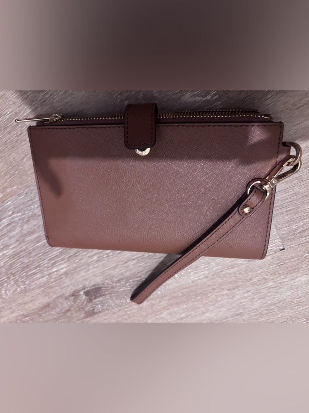 Michael Kors Brown Saffiano Wristlet / Wallet / Clutch - Picture 6 of 13